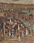 Maurice Prendergast Ponte della Paglia oil on canvas